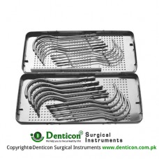 Guyon Urethral Sound / Dilating Bougie Set of 24 Ref:- UR-511-10 to UR-511-30 and UR-580-03 to UR-580-06 in Metal Case Brass - Chrome Plated,